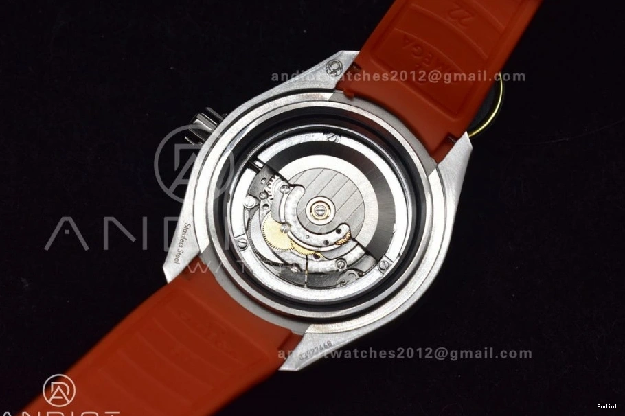 Dial TF Deep Gray Ceramic Rubber SS A2824 on Best Strap Orange 6000M Black Ultra Bezel Seamaster Edition 1:1 0512